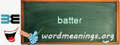 WordMeaning blackboard for batter